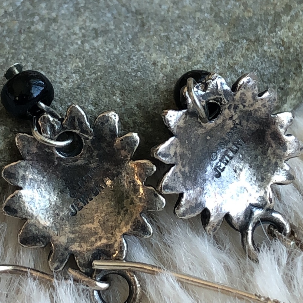 Sunflower Sterling Silver Berry Jewelry Co. Dangle Earrings  (E34) - Picture 9 of 15
